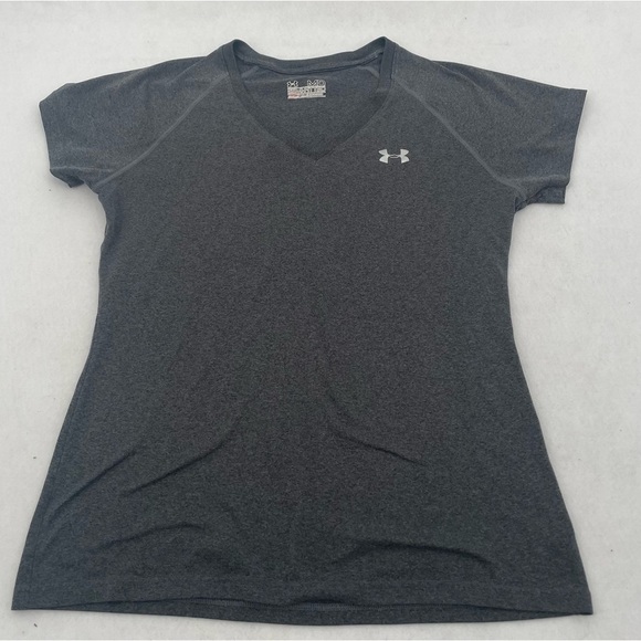 UNDER ARMOUR Women’s short sleeved Semi-fitted Heatgear T-shirt grey size Medium - Picture 1 of 7
